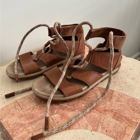 sorel Women's Tan Leather Torpeda lace ii Sandal Size 7 - Picture 5 of 5